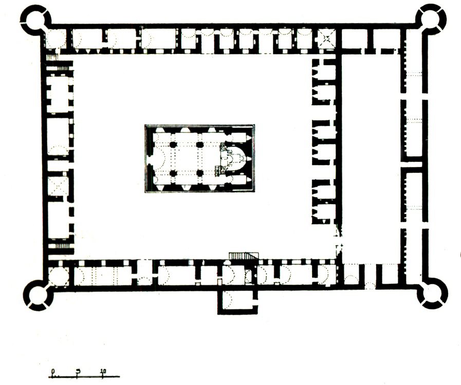 The main layout of the monastery complex. Measurements by M. Hasratyan.