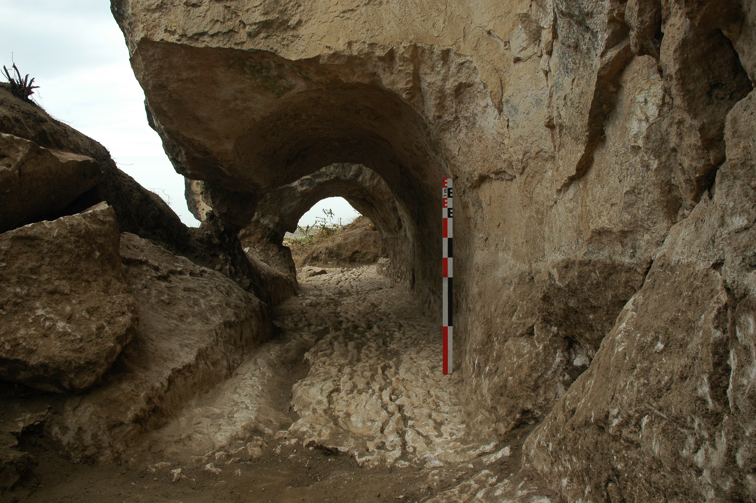 One of the tunnels of the irrigation canal.