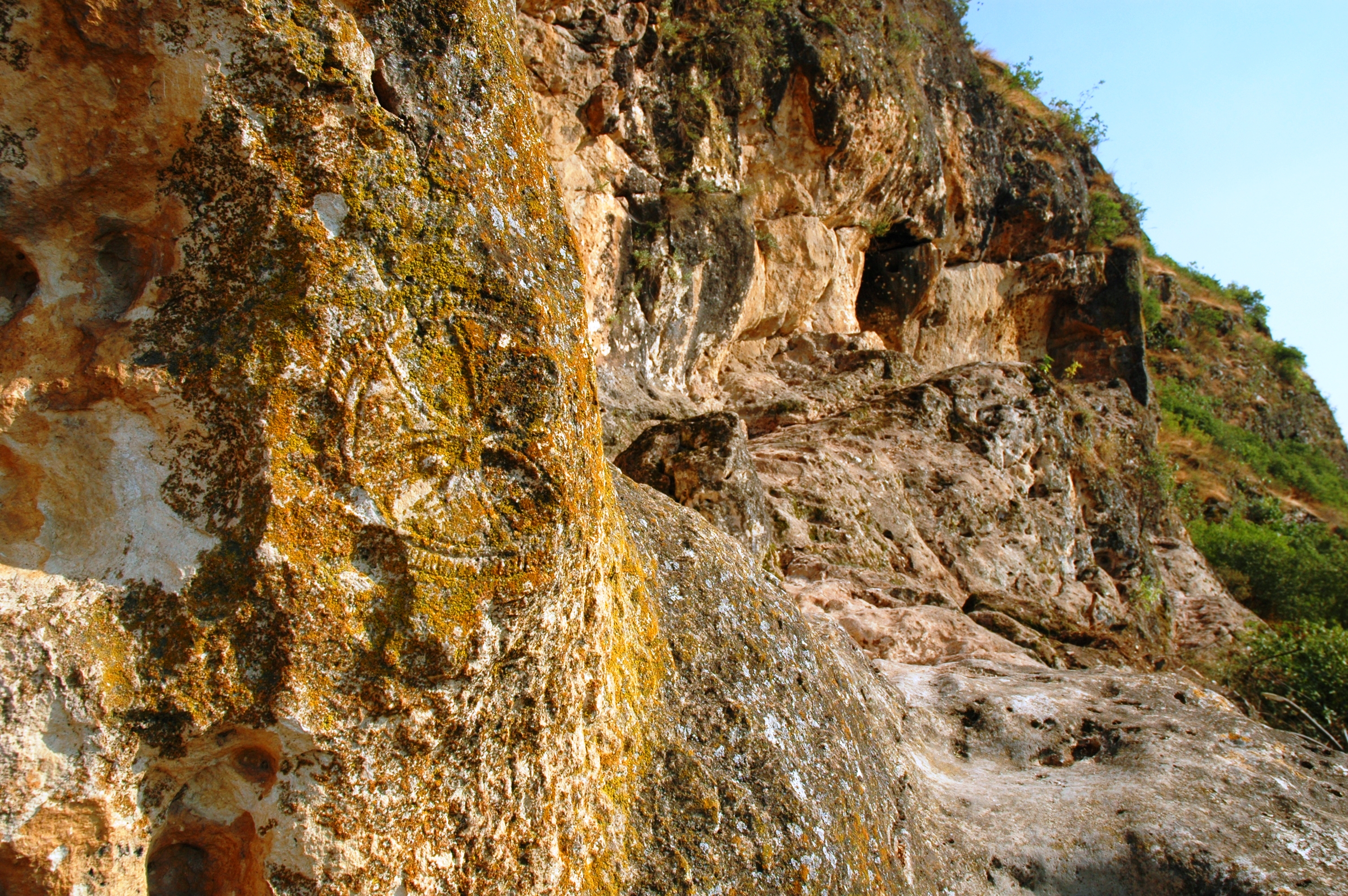 A section of the Early Christian rock-cut complex, 7th–9th centuries.